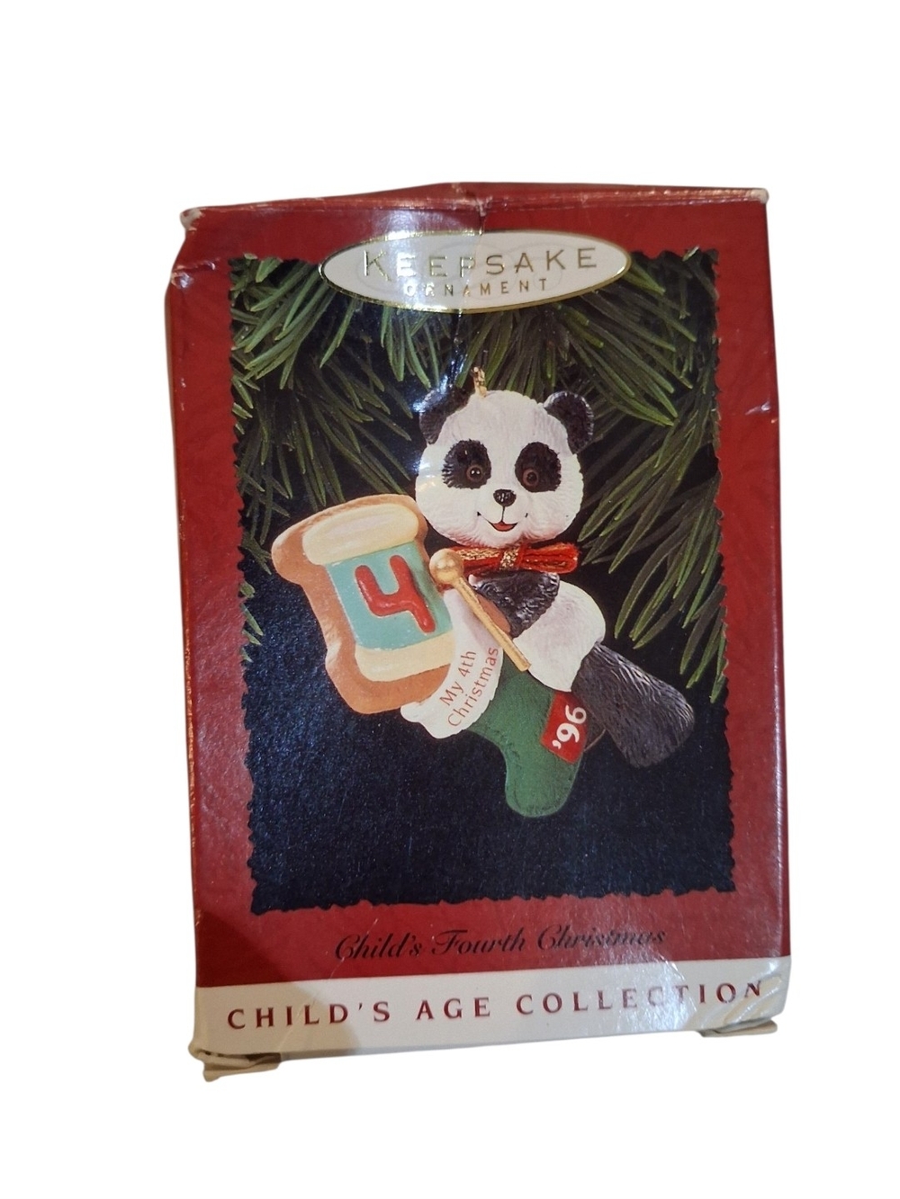 Hallmark Panda Ornament My 4th Christmas